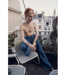 David Bowie on the balcony,...